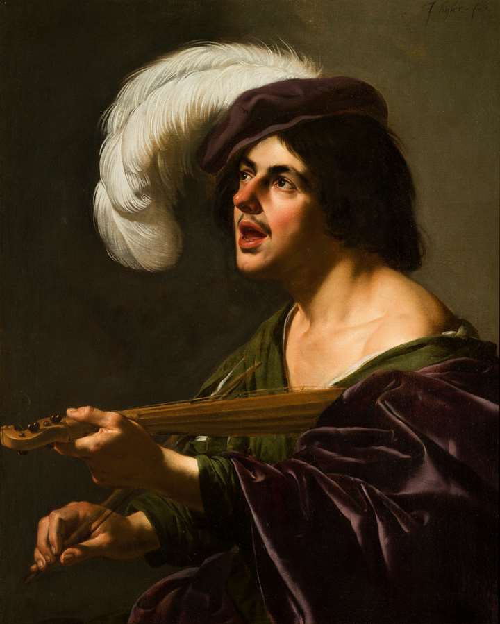 Man Playing a Viol